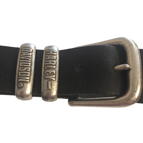 HARLEY DAVIDSON Black Leather Belt 30\